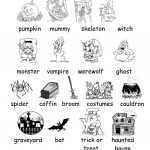 Halloween Vocabulary Printables | Halloween Arts   Free Printable French Halloween Worksheets