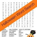 Halloween Word Search Free Printable   Free Printable Halloween Homework Pass