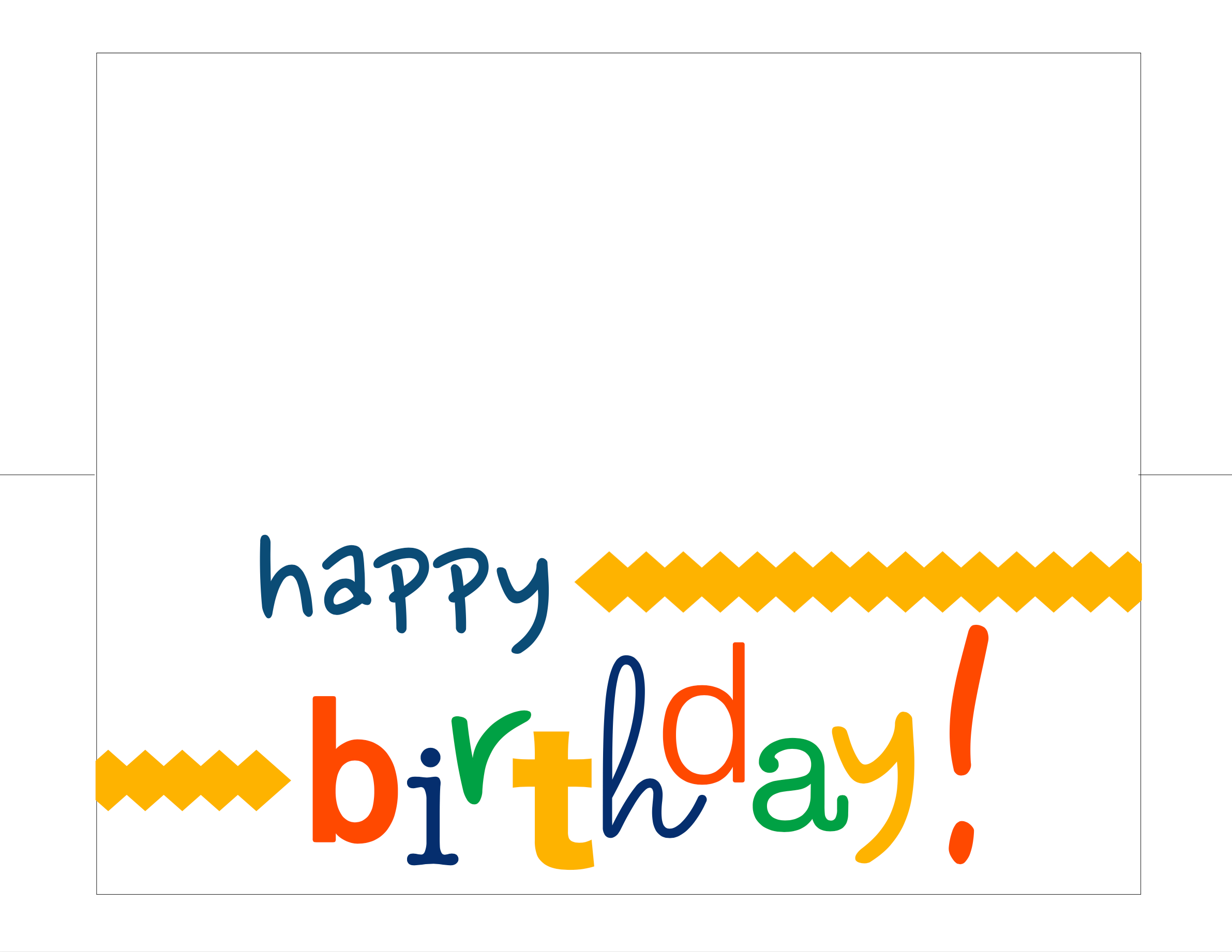 Happy Birthday Card Free Printable - - Free Printable Cards