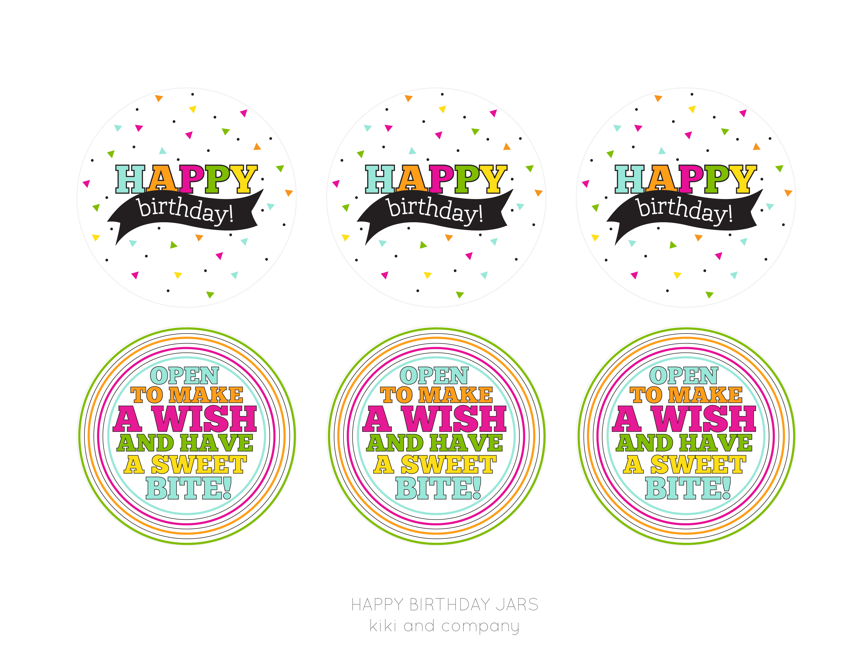 Happy Birthday Jar {Free Printable} - Kiki &amp;amp; Company - Happy Birthday Free Printable