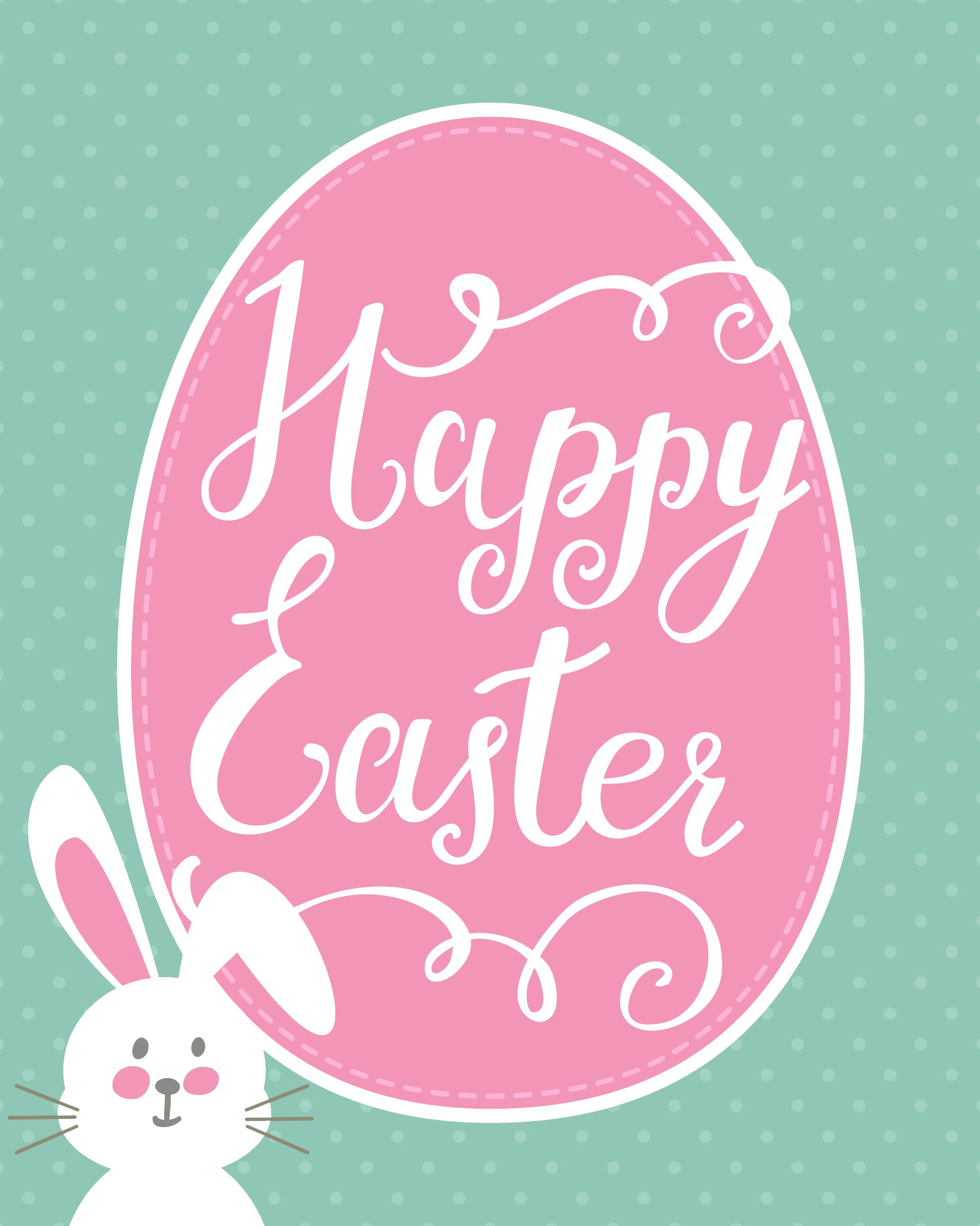 Happy Easter Bunny Printable + Easter Printable Blog Hop | Holidays - Free Printable Easter Stuff