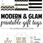 Happy Holidays: Modern Printable Gift Tag Set   Tatertots And Jello   Free Printable To From Gift Tags