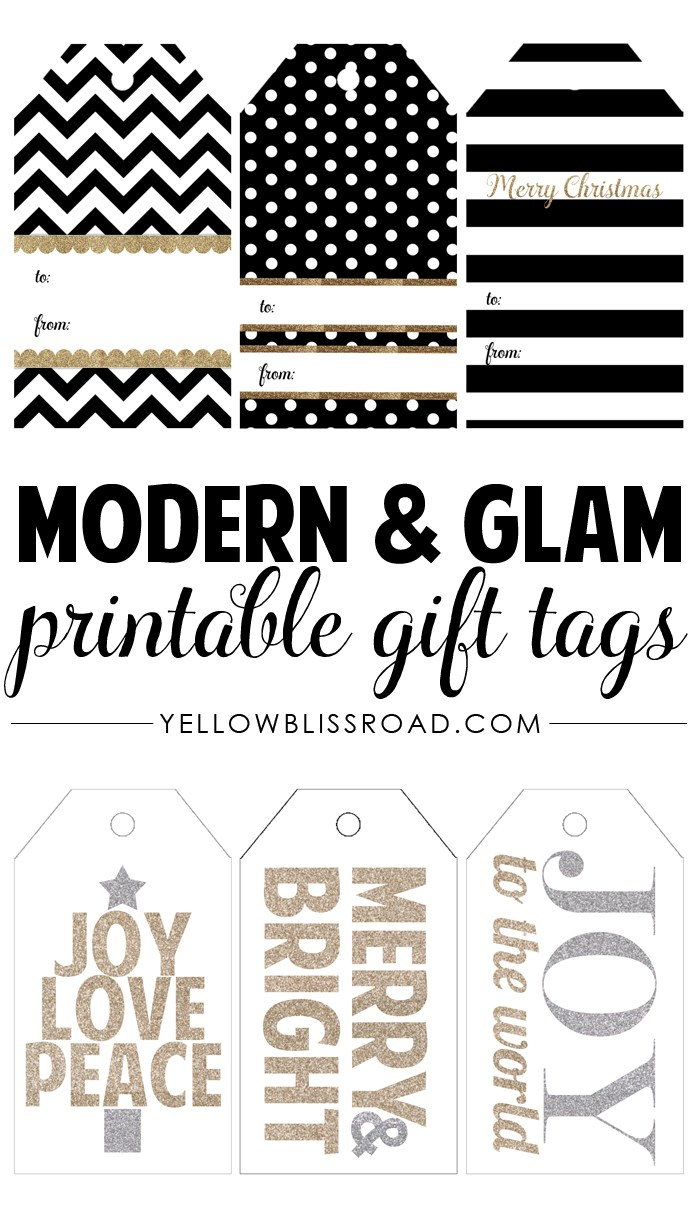 Happy Holidays: Modern Printable Gift Tag Set - Tatertots And Jello - Free Printable To From Gift Tags