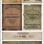 Harry Potter Drink Labels   Elf Made Wine, Firewhiskey, Pumpkin   Free Printable Butterbeer Labels