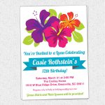 Hawaiian Birthday Invitations — Birthday Invitation Examples   Hawaiian Party Invitations Free Printable