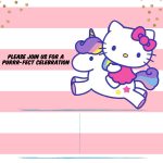 Hello Kitty Invitation Template   Portrait Mode | Free Printable   Free Printable Hello Kitty Baby Shower Invitations