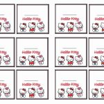 Hello Kitty Name Tags | Birthday Printable   Hello Kitty Name Tags Printable Free