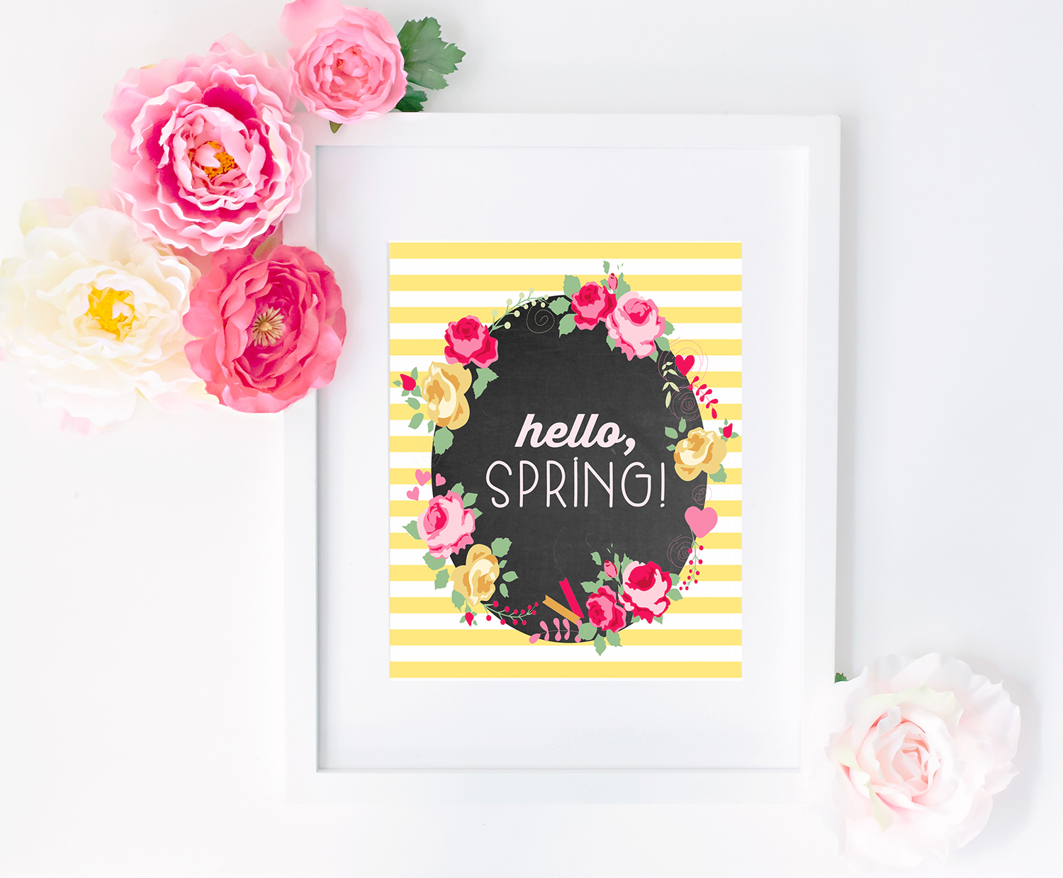 Hello, Spring!&amp;quot; Free Printable - Happiness Is Homemade - Free Printable Spring Decorations
