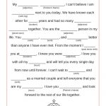 Help The Groom Write His Vows With These Wedding Mad Libs. This   Free Printable Wedding Mad Libs