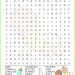 Here's A Free Baby Shower Word Search Printable To Use Plus Lots Of   Free Printable Baby Shower Word Search