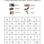 Hibernating Word Search Suitable For Prek | Hibernation | Pinterest   Free Printable Hibernation Worksheets