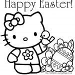 Hilla Kitte Coloriing | Hello Kitty Easter Coloring Page | Books   Free Easter Color Pages Printable