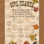 Holiday Party: Free Printable Autumn Free Printable Give Thanks   Free Printable Thanksgiving Dinner Invitation Templates