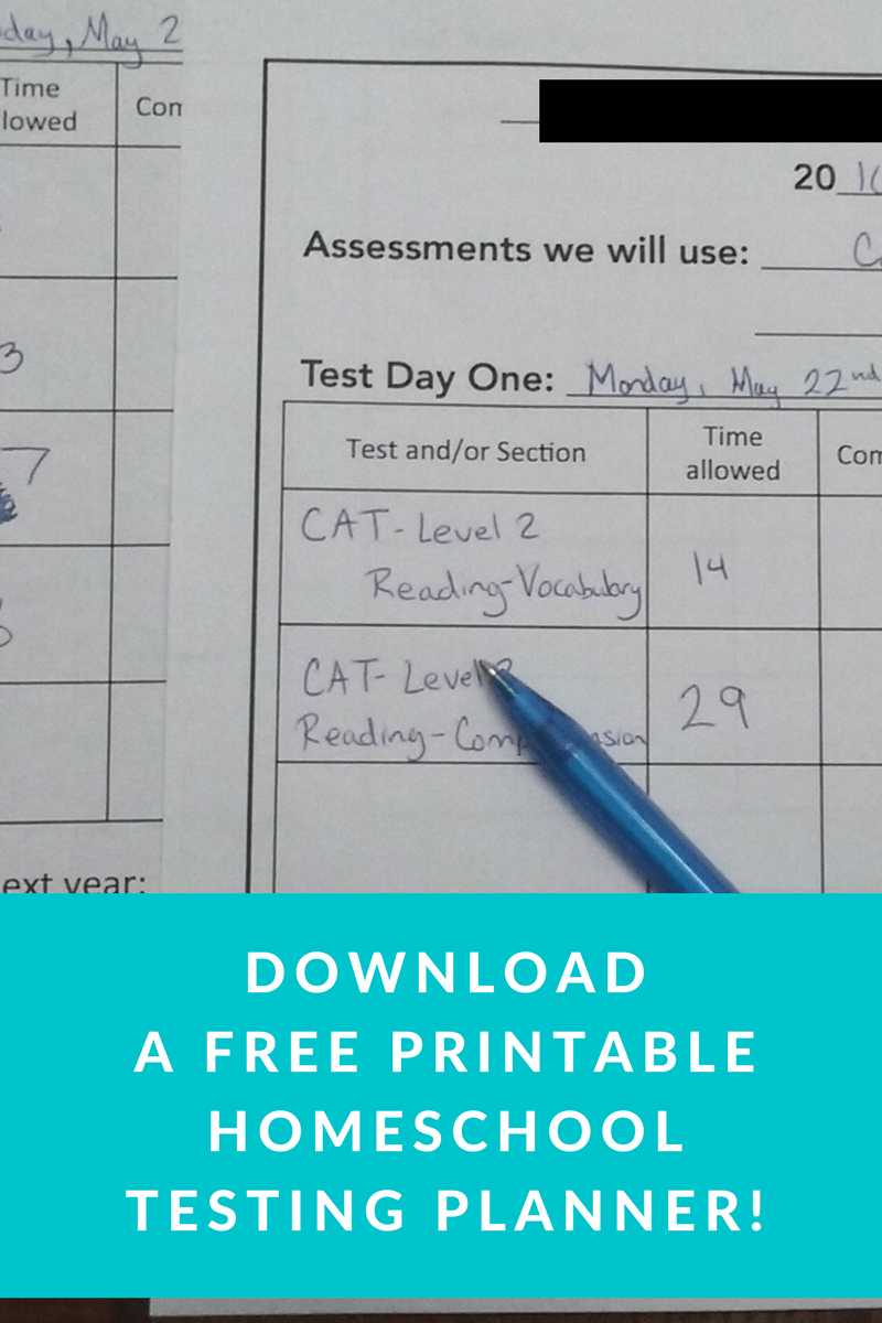 How To Complete Your Homeschool Testing Free From Stress - Free Printable Stress Test