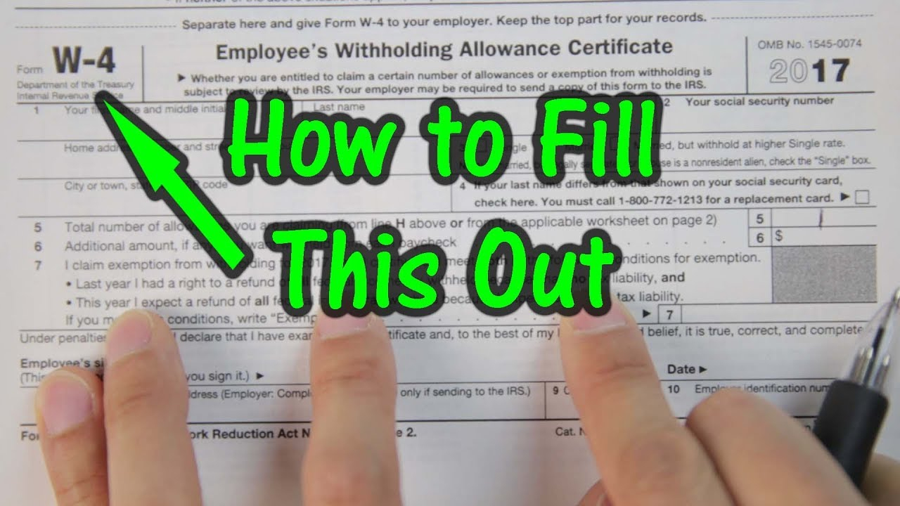 How To Fill Out Your W4 Tax Form - Youtube - Free Printable W 4 Form