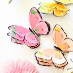 How To Make A 3D Paper Butterfly + Free Printable Butterfly Sticker   Free Printable Butterfly