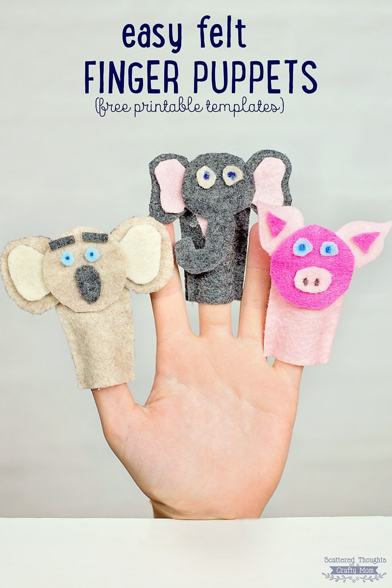 How To Make Felt Finger Puppets (Crafts For Kids) - Scattered - Free Printable Finger Puppet Templates