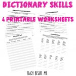 How To Teach Dictionary Skills To Kids – Teach Beside Me   Free Printable Picture Dictionary For Kids