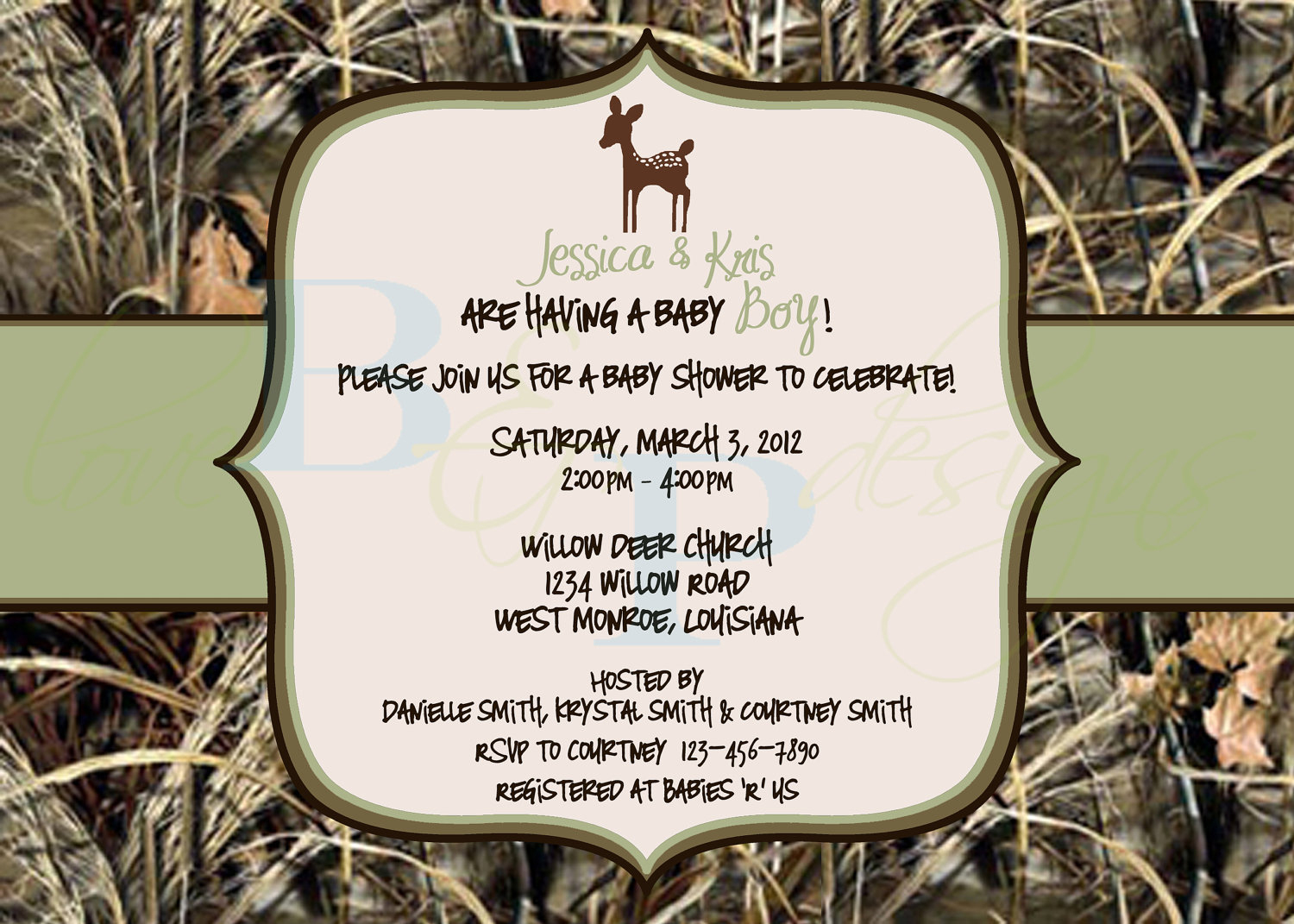 How To Throw Camouflage Themed Baby Shower | Free Printable Baby - Free Printable Camo Baby Shower Invitations