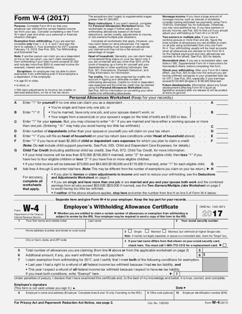 How W 14 Form 14 Printable | Invoice And Resume Template Ideas - Free Printable W 4 Form