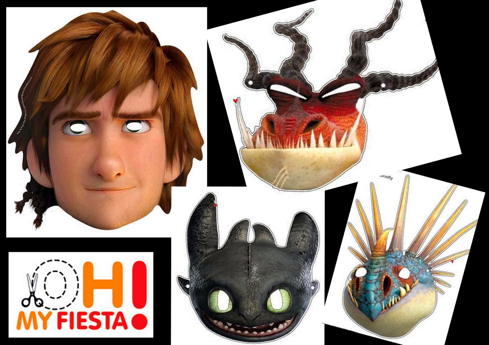 Httyd 2: Free Printable Masks. | Oh My Fiesta! In English - Dragon Mask Printable Free