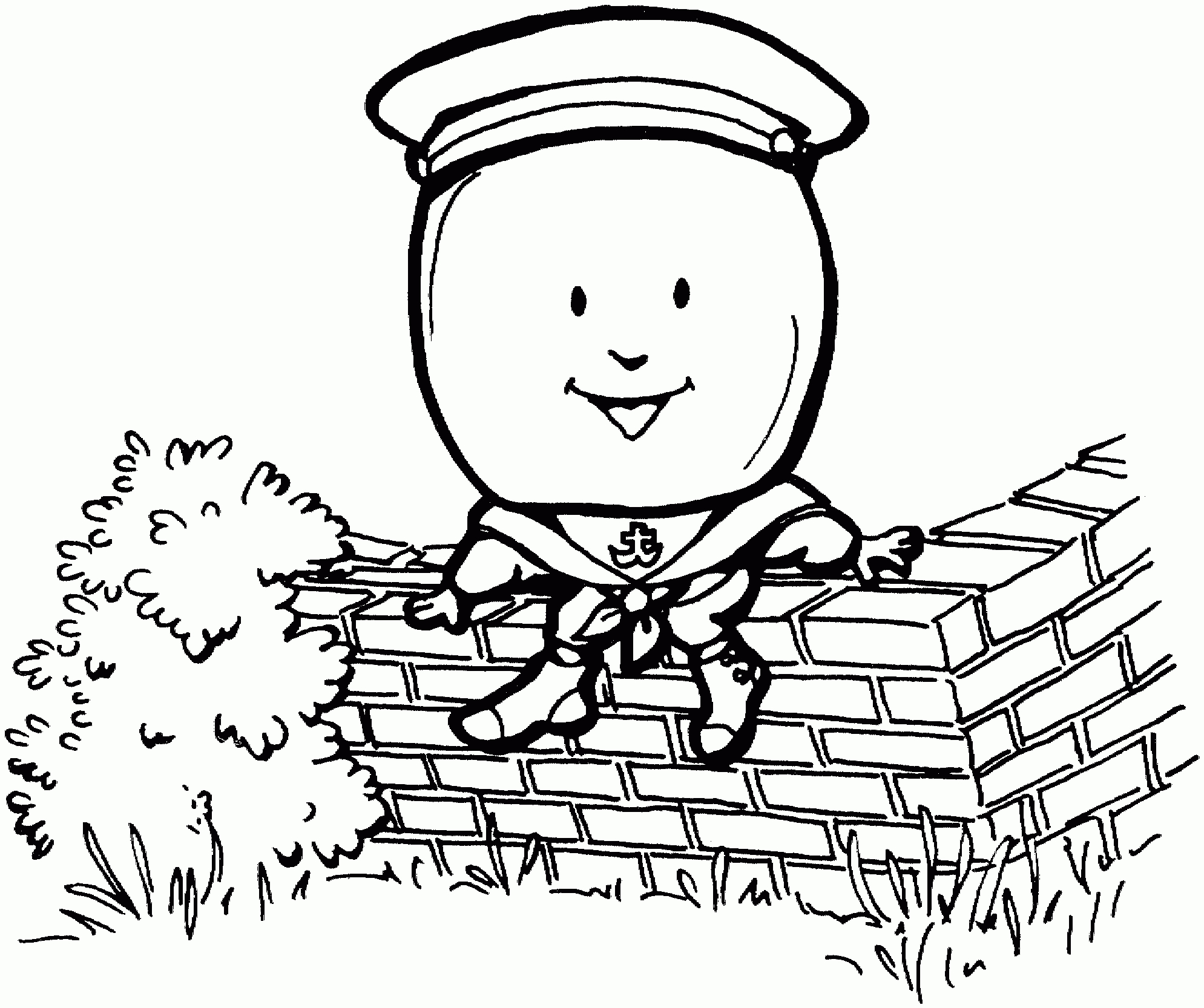Humpty Dumpty Coloring Pages To Download And Print For Free - Free Printable Mother Goose Nursery Rhymes