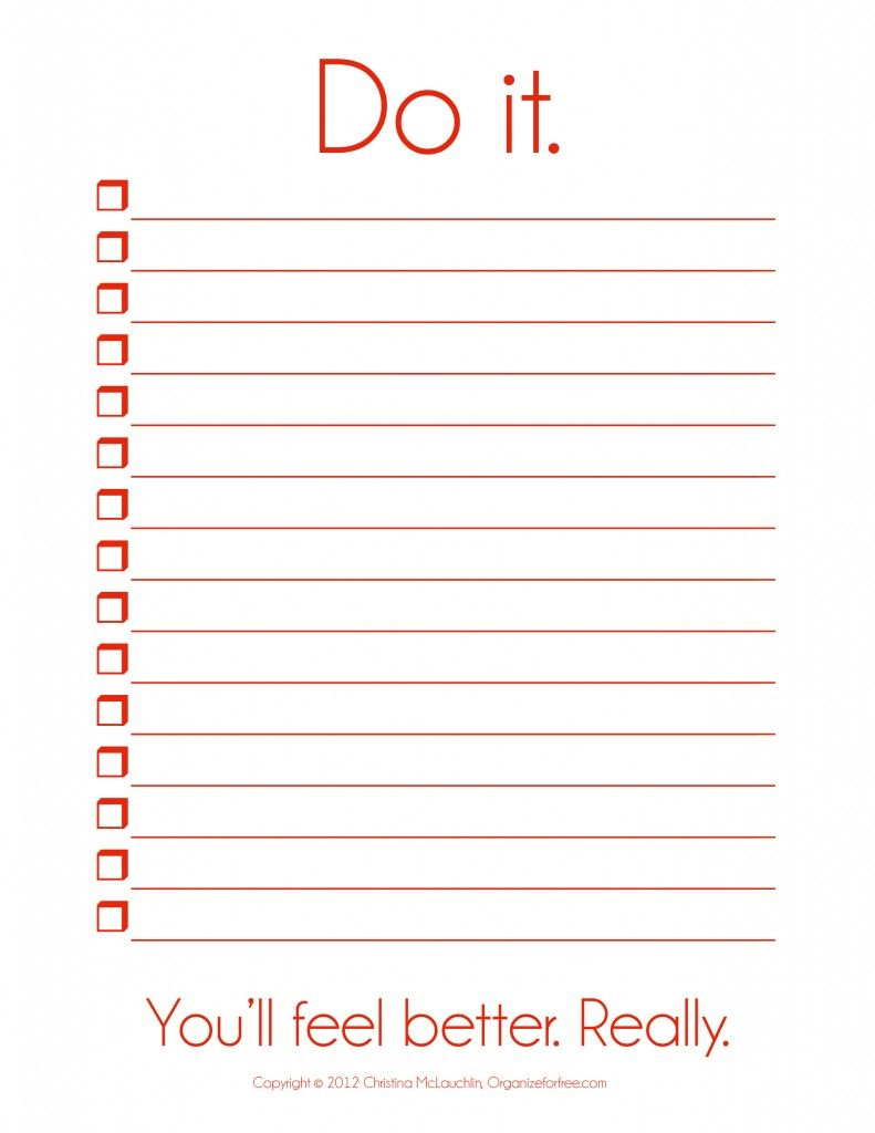 I So Need This! ~ Things To Do Template Pdf | Free Printable To Do - Free Printable To Do Lists To Get Organized