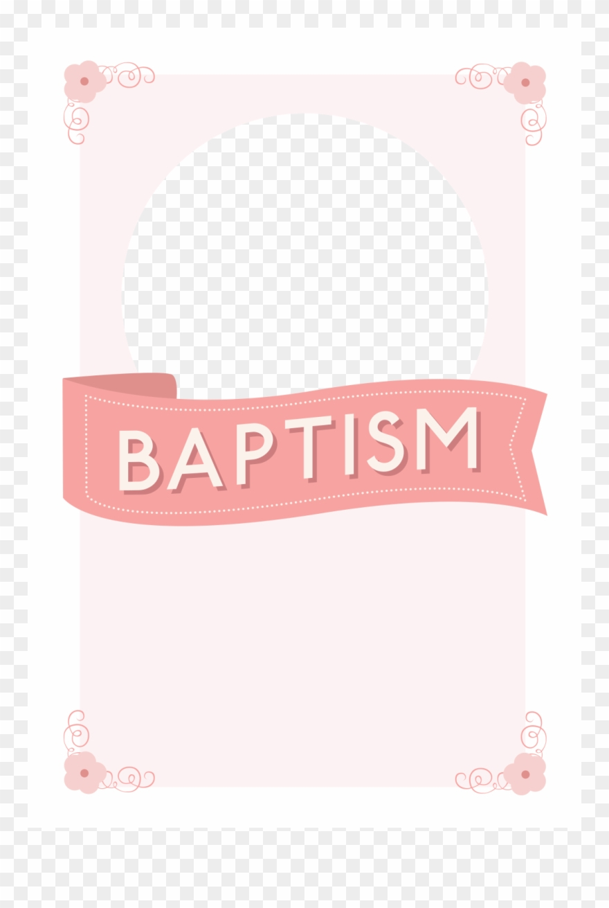 Image Free Pink Ribbon Free Printable - Baptism Invitation Pink - Free Printable Baptism Invitations