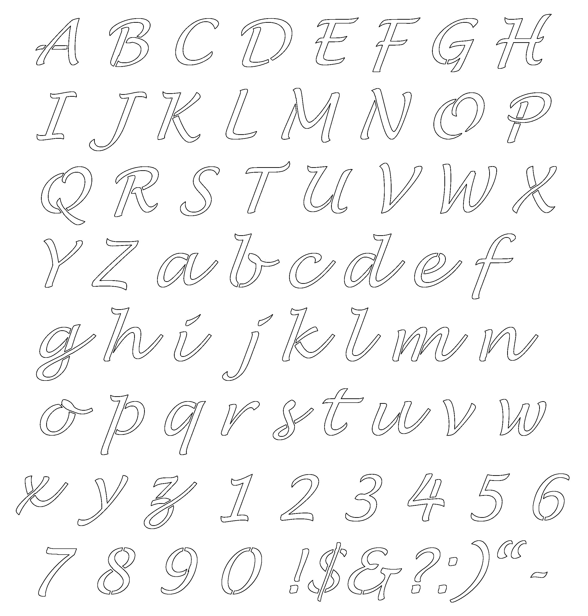 Image Result For Fancy Alphabet Letters Templates | Alphabets - Free Printable Fancy Number Stencils