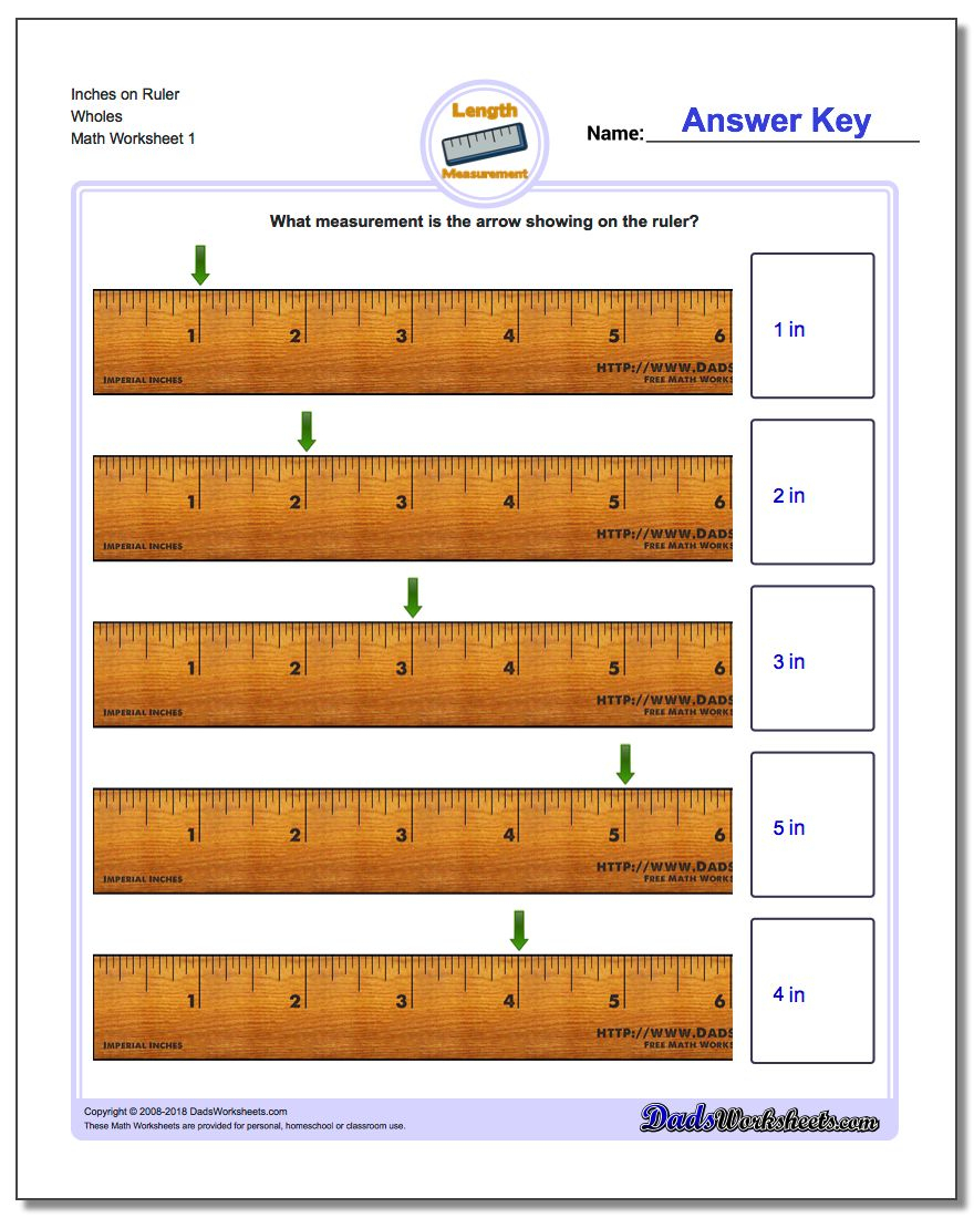 Inches Measurement - Free Printable Measurement Worksheets Grade 1
