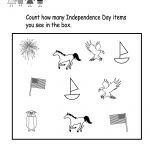 Independence Day Counting Worksheet   Free Kindergarten Holiday   Free Printable Presidents Day Worksheets