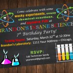 Insane Science Birthday Party Invitation / Science Laboratory Invite   Free Printable Science Birthday Party Invitations