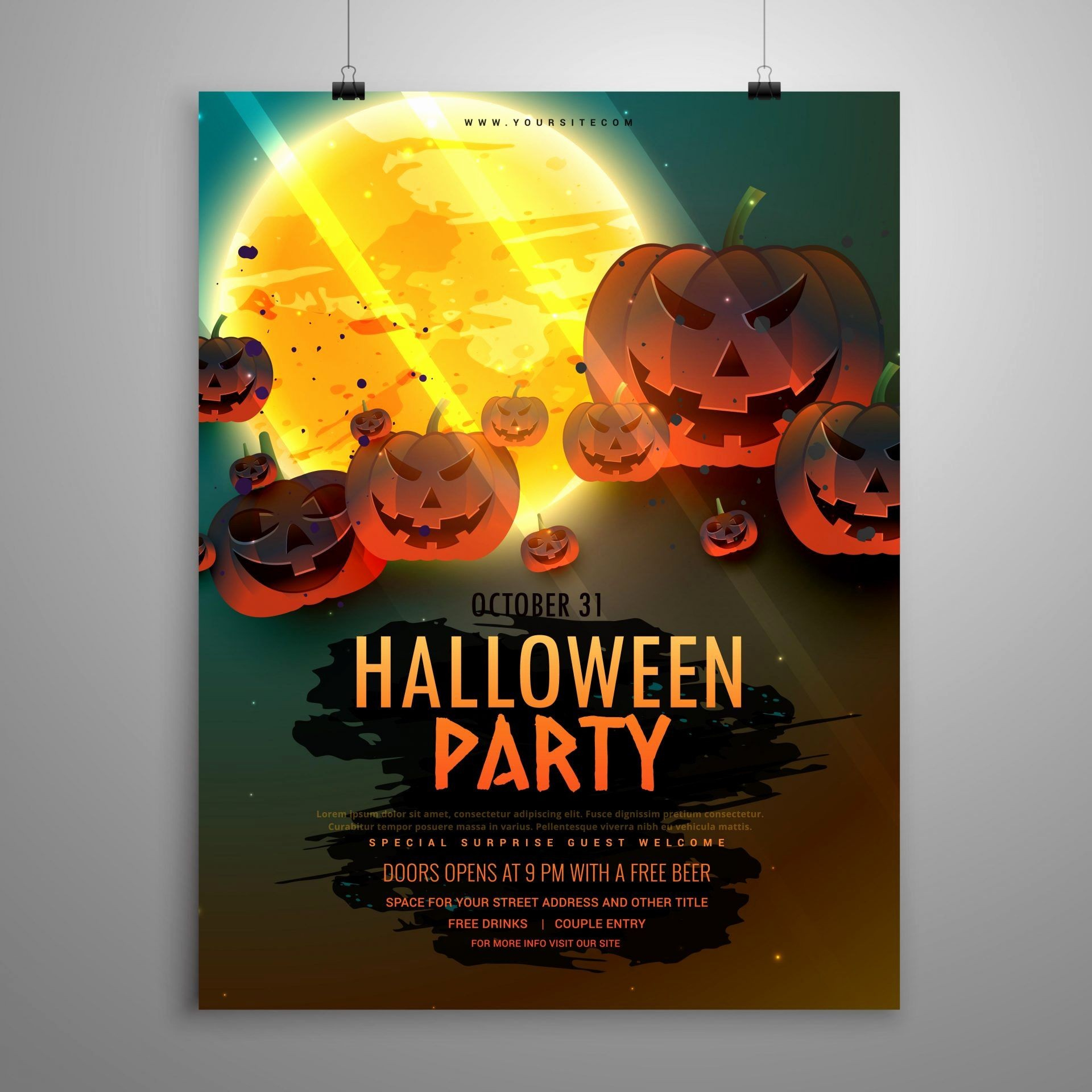Inspirational Event Flyer Design Inspiration | Www.pantry-Magic - Free Printable Halloween Flyer Templates