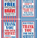 Instant Download Printable Veteran Military Patriotic Thank | Etsy   Military Thank You Cards Free Printable