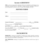 Investment Loan Agreement Template 114930 Simple Investment Contract   Free Printable Documents