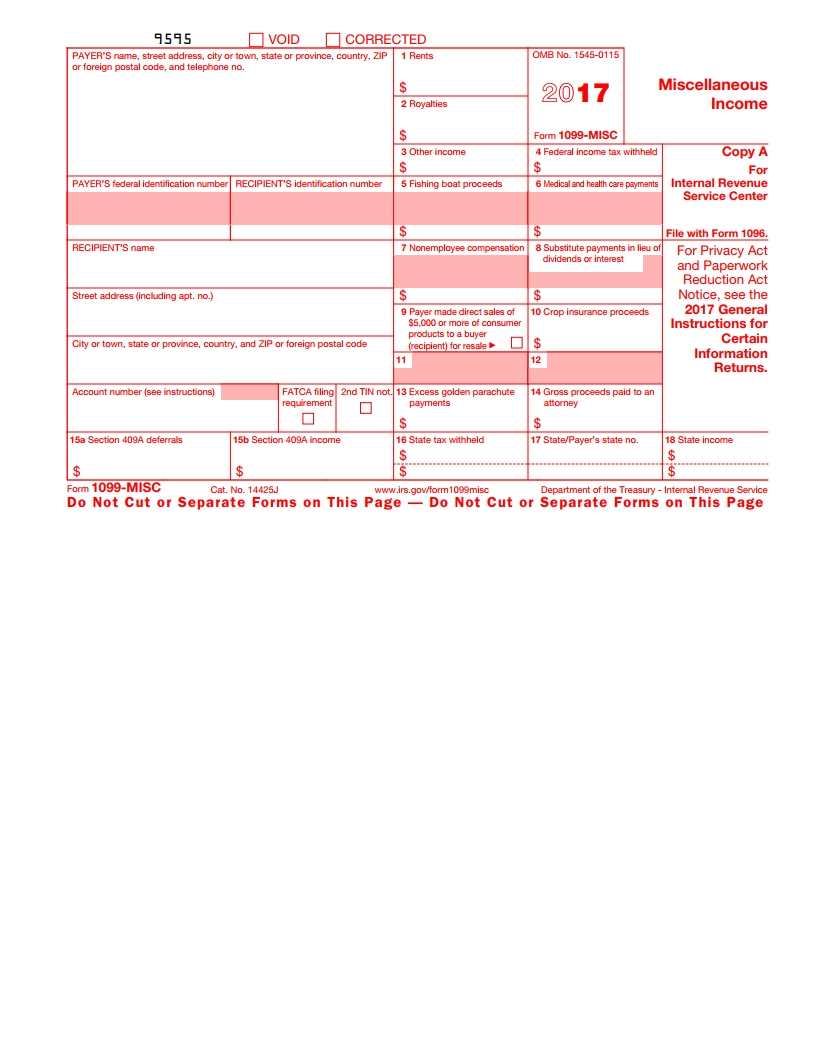 Free Printable 1099 Misc Forms - Free Printable