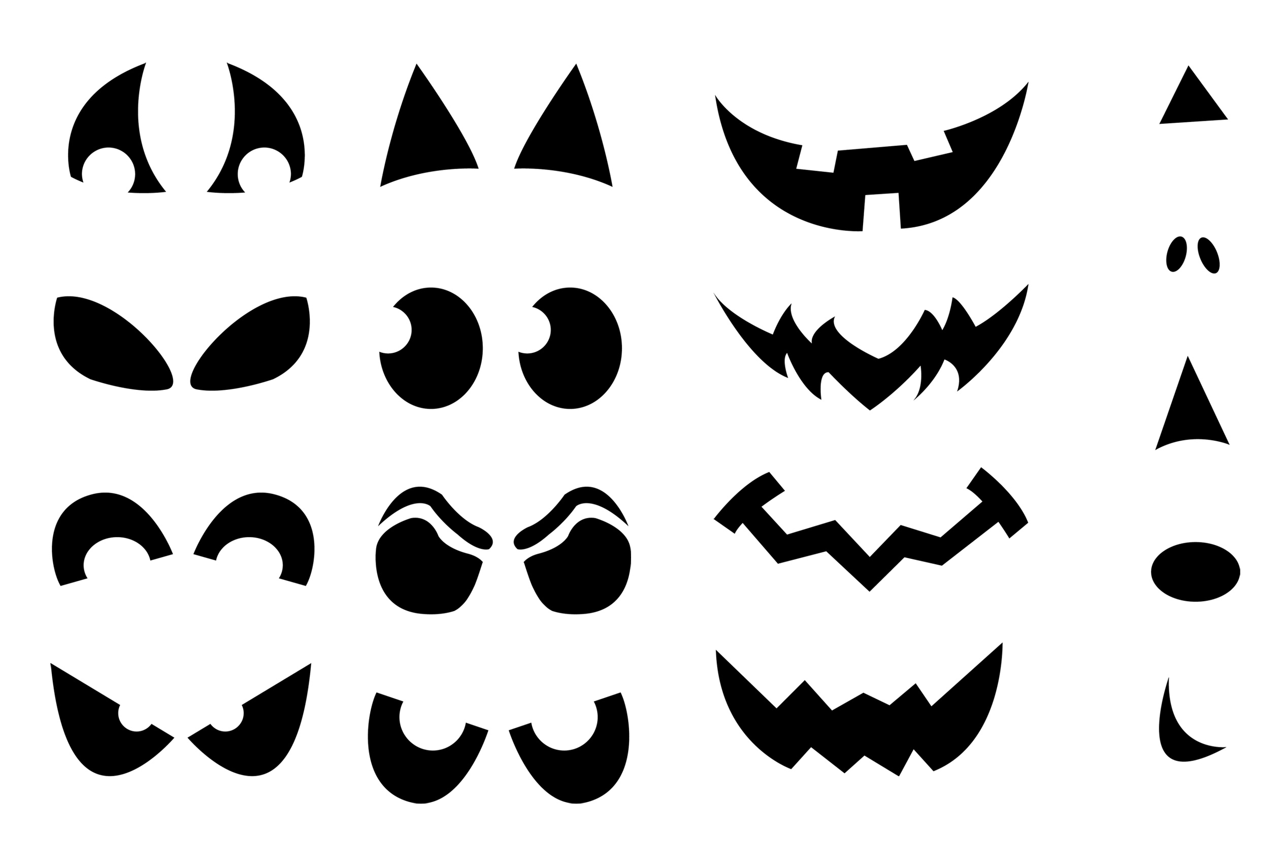 Jack-O&amp;#039;-Lantern Shirt Stencils | Craft Buds - Free Printable Pumpkin Faces