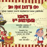 Jake Invitation Template Images Invitation Sample And Jake And   Free Printable Jake And The Neverland Pirates Cupcake Toppers