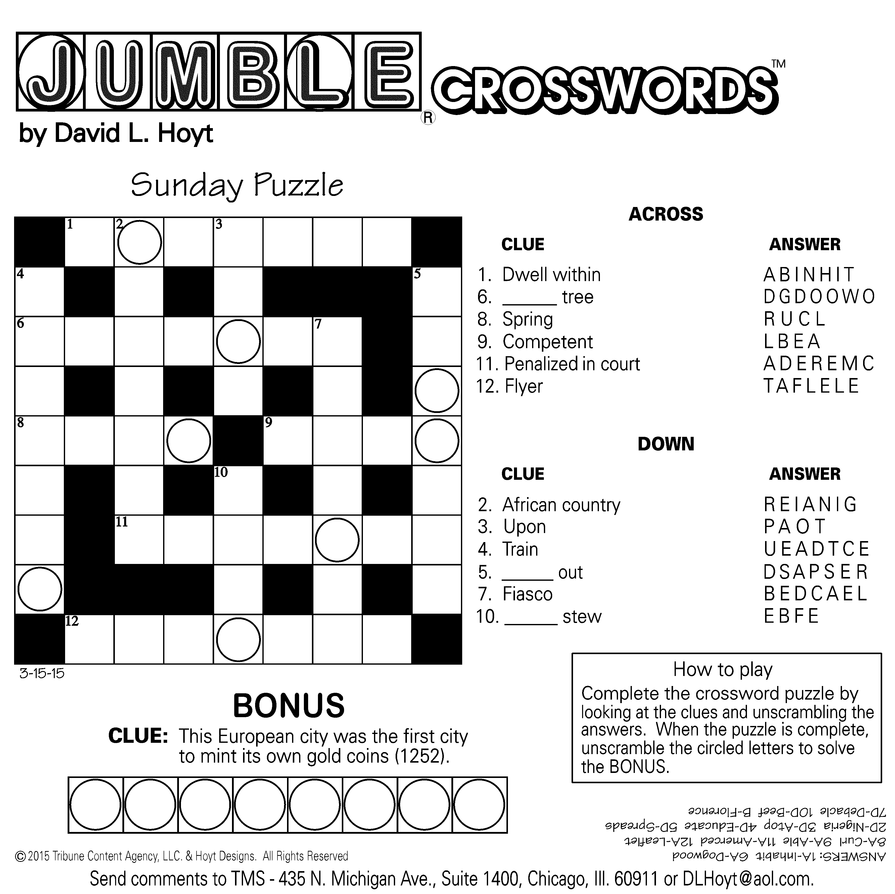 jumble word scramble game crossword