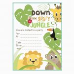 Jungle Theme Birthday Invitation Template Jungle Theme Birthday   Jungle Theme Birthday Invitations Free Printable