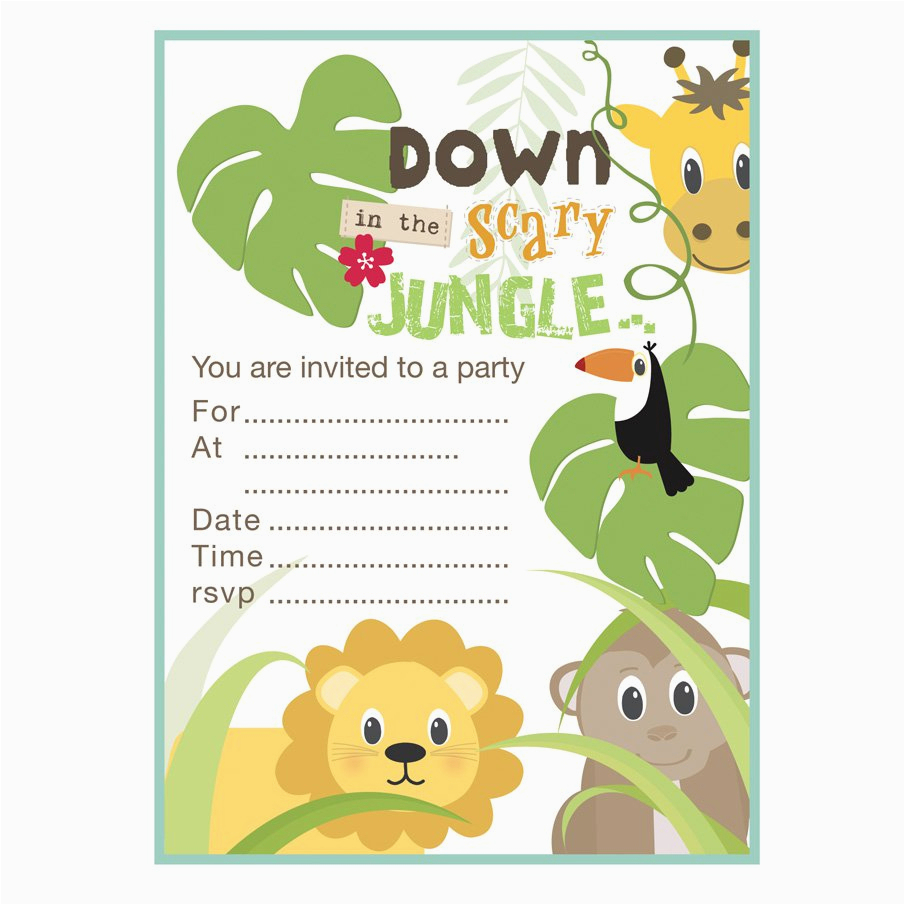 Jungle Theme Birthday Invitation Template Jungle Theme Birthday - Jungle Theme Birthday Invitations Free Printable