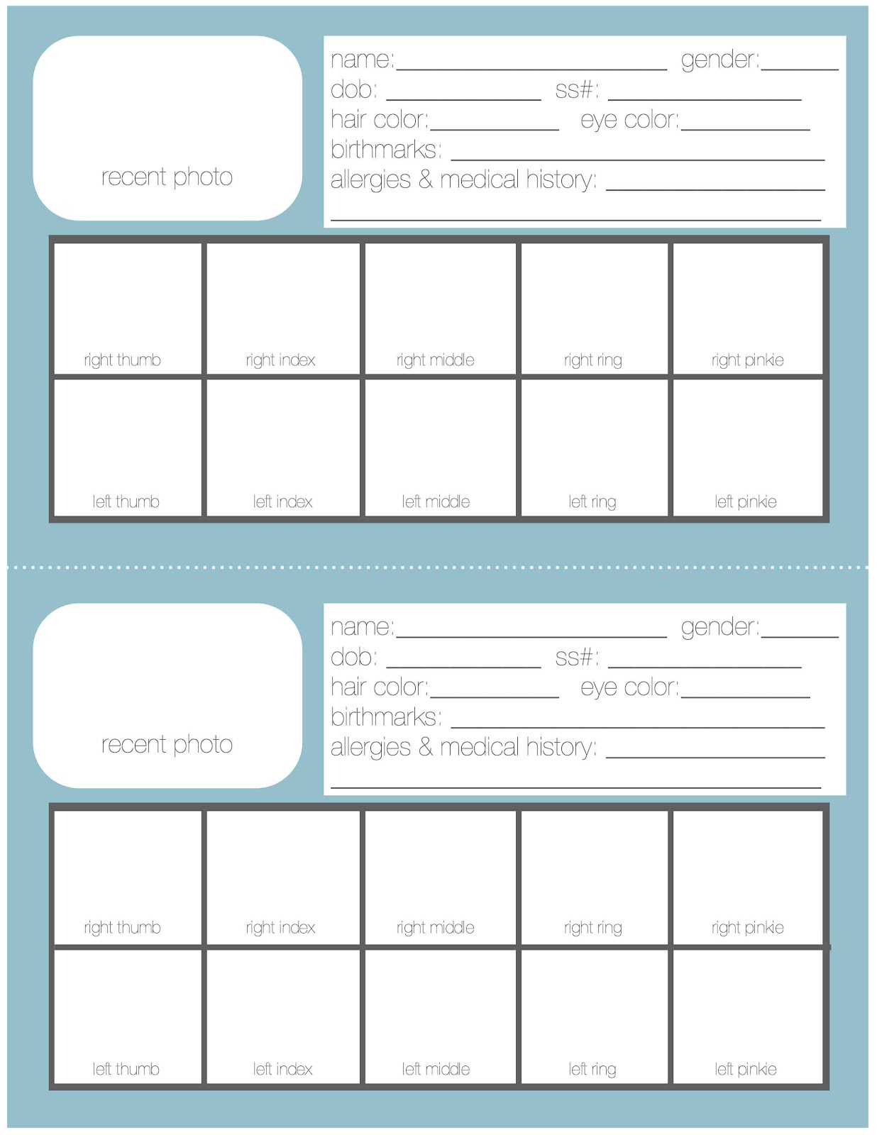 Just Sweet And Simple: Emergency Binder: Free Printables - Free Printable Customer Information Sheets