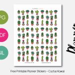 Kawaii Cactus – Planner Addiction   Free Printable Kawaii Stickers