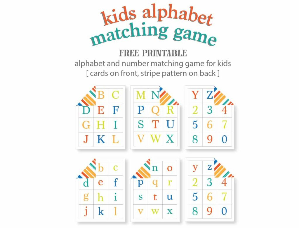 Kids Alphabet Matching Game - Free Printable | Live Craft Eat - Free Printable Matching Cards