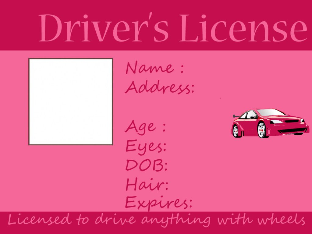 Kids Driving And Fishing License -Free Printable ~ Crafts Made - Free Printable Fake Drivers License