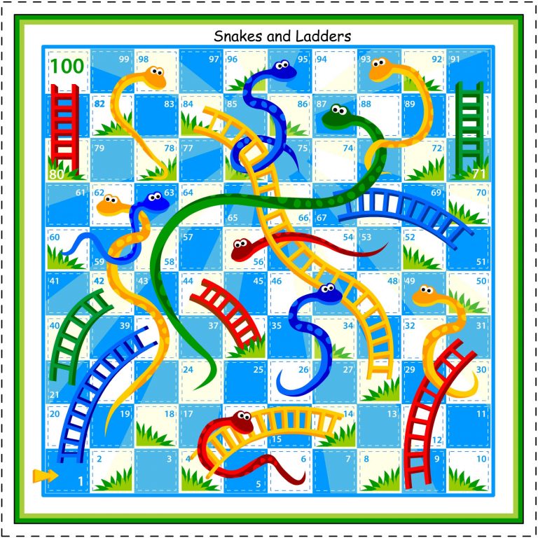 Kids Under 7 Snakes And Ladders Board Game Free Printable Alphabet 