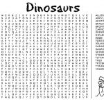 Kids Word Search Puzzle | Kiddo Shelter   Free Printable Dinosaur Word Search