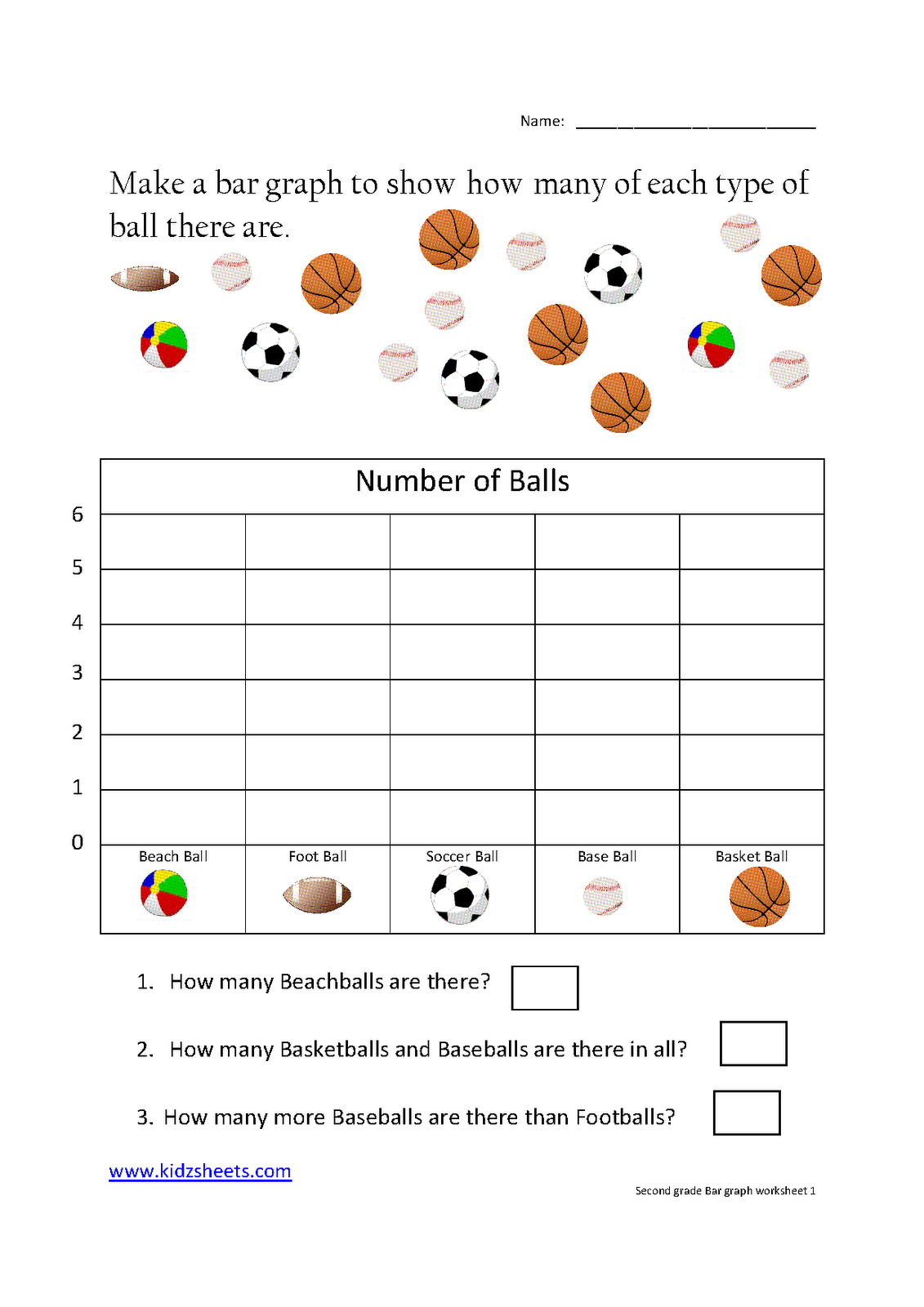 Kidz Worksheets: Second Grade Bar Graph Worksheet1 - Free Printable Bar Graph