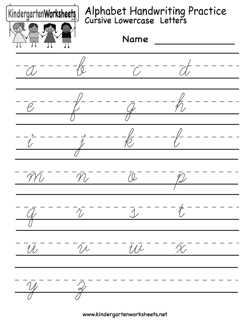 Kindergarten Alphabet Handwriting Practice Printable School And Free Printable Practice Name