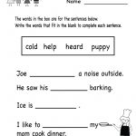 Kindergarten Grammar Worksheet Printable | Worksheets (Legacy   Free Printable English Reading Worksheets For Kindergarten